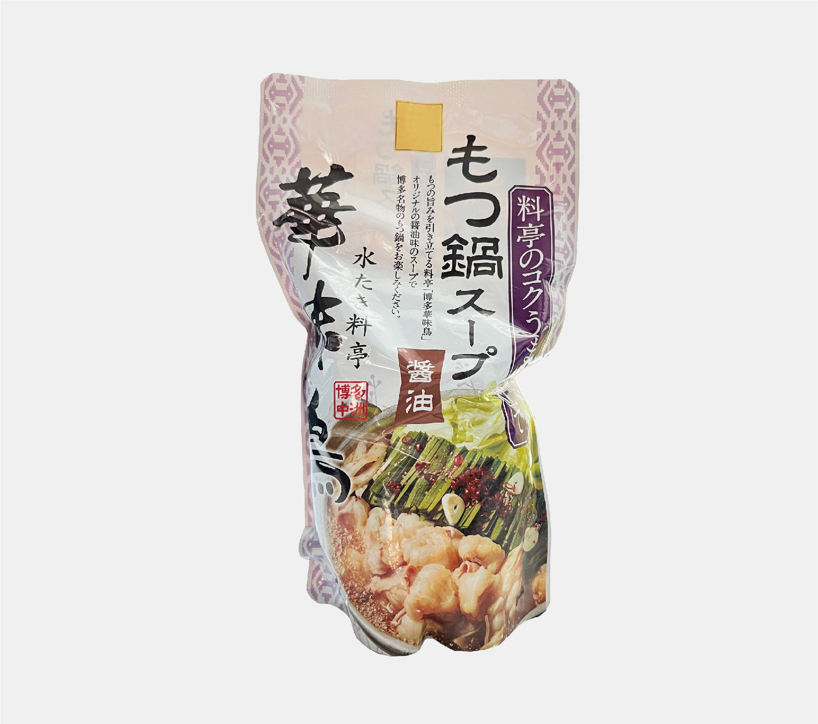 Japanese style soy sauce stand up bag